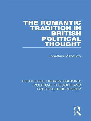 cover image of The Romantic Tradition in British Political Thought